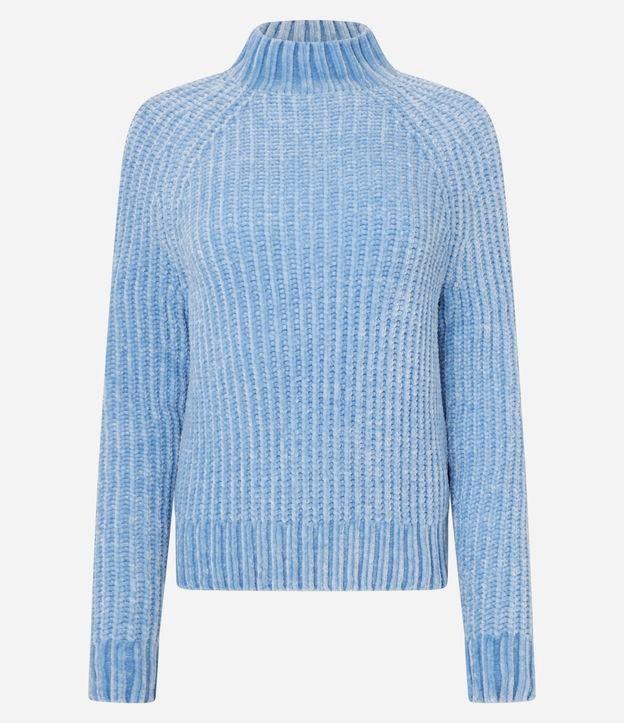 Blusão em Chenille com Gola Alta - 1