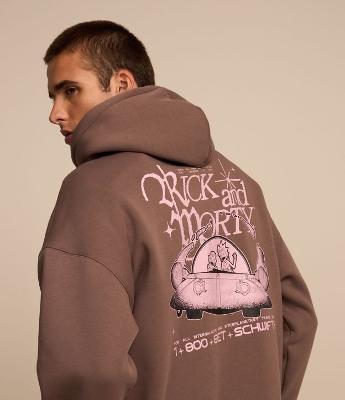 Blusão Balloon em Moletom com Estampa Rick and Morty