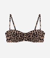 Biquíni Top Meia Taça em Microfibra Estampa Animal Print Onça - 1