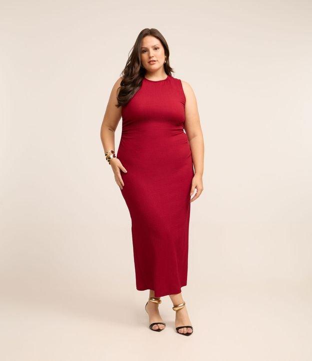 Vestido New Midi  Gola Redonda e Franzido Curve & Plus Size - 2