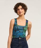 Regata em Microfibra com Estampa Floral Bold - 1