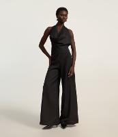 Macacão Pantalona em Crepe com Decote Degage Frente Única - 2