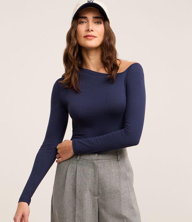 Body em Viscose com Decote Um Ombro Só e Franzidos - 2