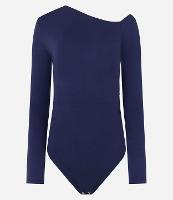 Body em Viscose com Decote Um Ombro Só e Franzidos - 1