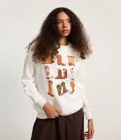 Moletom Over com Forro Fleece e Estampa Botinhas Cowgirls - 2