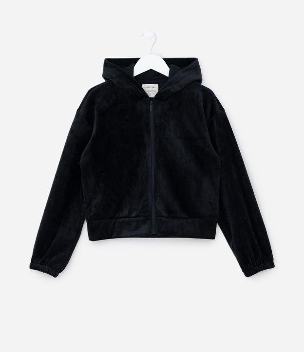 Jaqueta Infantil em Plush Canelada - Tam 5 a 14 Anos - 1