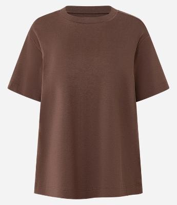 Camiseta Boxy em Algodão com Manga Curta