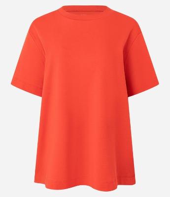 Camiseta Boxy em Algodão com Manga Curta