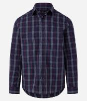 Camisa em Tricoline com Estampa Xadrez - 1