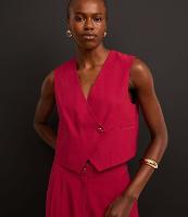 Colete Alfaiatado em Viscose com Decote V Transpassado - 2