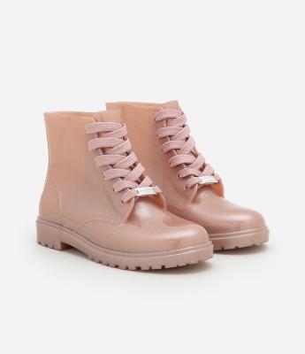 Bota Galocha Infantil com Glitter - Tam 27 a 35