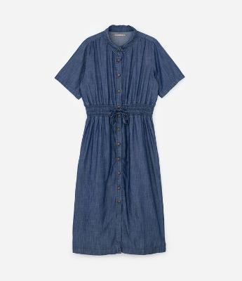 Vestido Chemise Midi em Jeans Curve & Plus Size