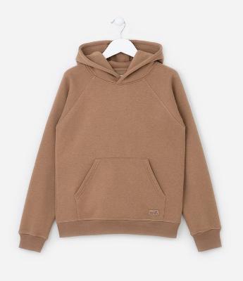 Casaco Infantil Básico com Capuz e Bolsos - Tam- 5 a 14 Anos