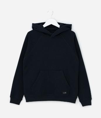 Casaco Infantil Básico com Capuz e Bolsos - Tam- 5 a 14 Anos