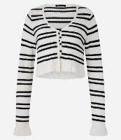 Cardigan Listrado em Tricô com Decote V - 1