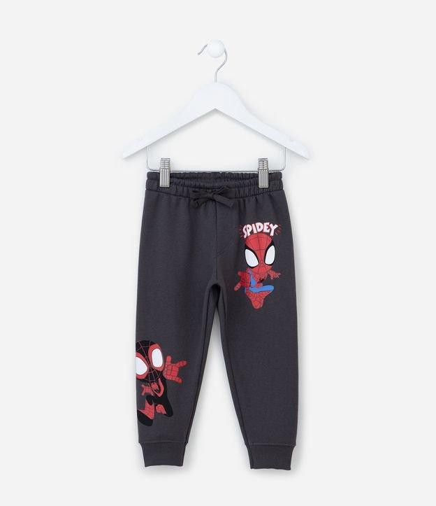 Calça Jogger Infantil em Moletom com Estampa Spidey - Tam 2 a 6 Anos - 1
