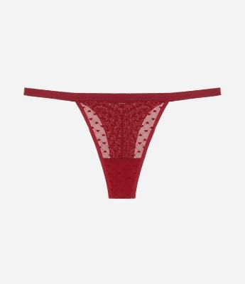 Calcinha String em Tule com Coração Curve & Plus Size