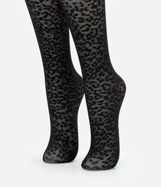 Meia Calça em Microfibra Animal Print Onça Fio 20 Lupo - 1