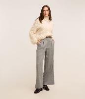 Calça Wide Leg Alfaiatada com Cintura Alça e Pregas - 2