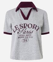 Camiseta Boxy Sportcore com Gola Polo Contrastante - 1