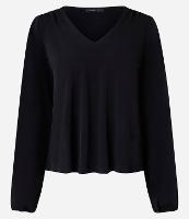 Blusa em Microfibra com Gola V e Caimento Leve - 1