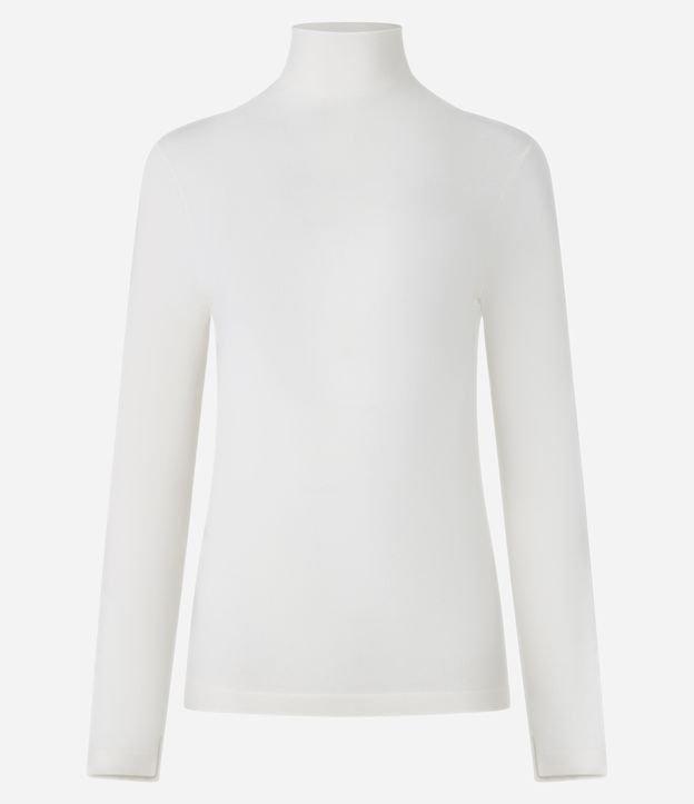 Blusa Básica em Tricô Pesado com Gola Alta - 1