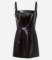 Vestido Curto em Pu com Efeito Vinílico - 1