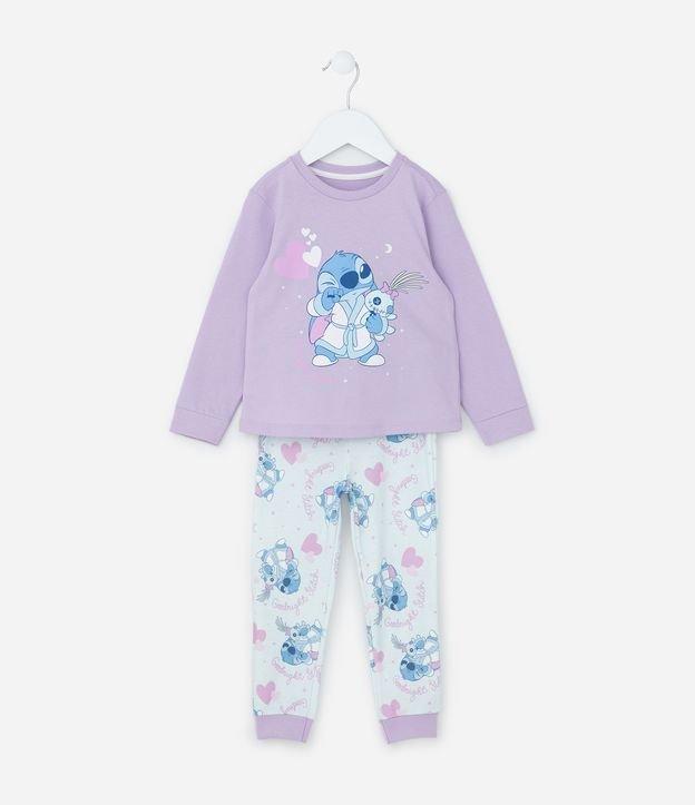Pijama Infantil em Algodão com Estampa Stitch - Tam 2 a 4 Anos - 1