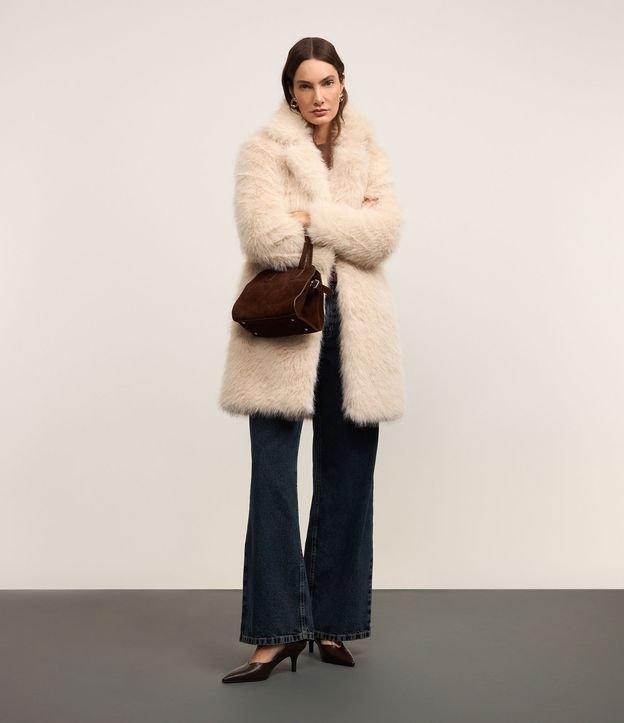 Casaco Longo Peluciado com Caimento Pesado - 2