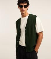 Colete em Tricô com Textura Listrada - 2