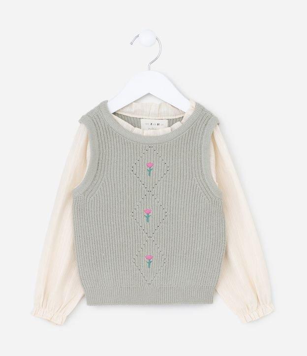 Colete Infantil com Bordado e Detalhe de Mangas - Tam 1 a 5 Anos - 1