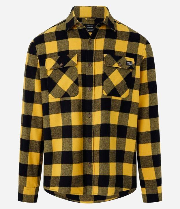 Camisa Comfort com Estampa Xadrez e Bolsos - 1