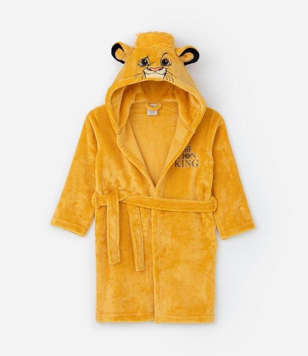 Roupão Infantil em Fleece com Estampa Simba - Tam 3 a 8 Anos - 1