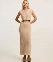 Saia Longa em Tricô com Ponto Diferenciado - 2