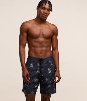 Bermuda em Microfibra com Estampa Praiana e Tubarões - 2