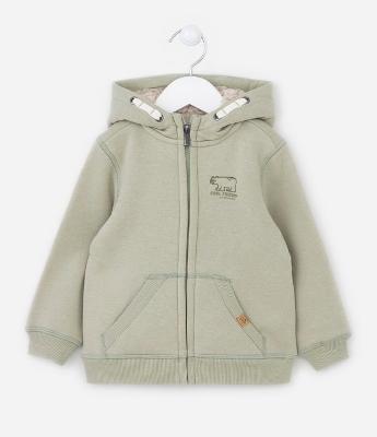 Casaco Infantil com Capuz e Forro de Sherpa - Tam 1 a 5 anos