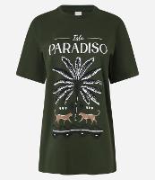 Camiseta em Algodão com Estampa Coqueiro e Pumas - 1