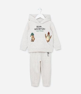 Conjunto Infantil Quentinho com Estampa Ursos - Tam 1 a 6 Anos