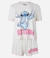 Pijama Short Doll em Viscose com Estampa Stitch - 1