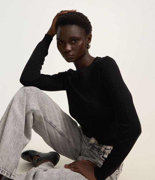 Blusa em Tricô com Punho Barra - 2