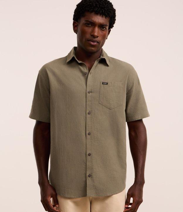 Camisa Relaxed em Algodão com Textura e Bolso - 2