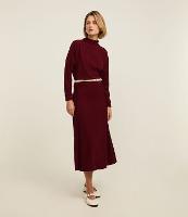 Saia Longa em Veludo Cotelê com Nesga Lateral - 1