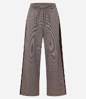 Calça Reta Alfaiatada com Listra Lateral e Estampa Xadrez - 1