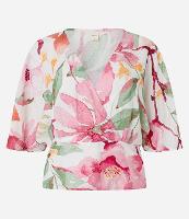 Blusa Comfy em Viscose com Estampa Floral Aquarelada - 1
