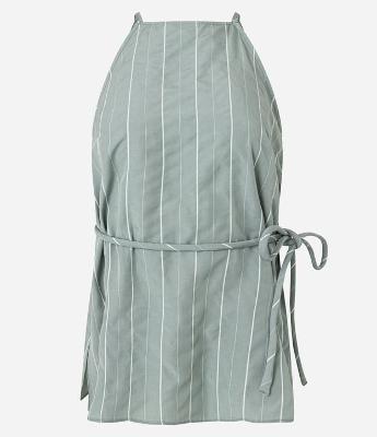 Blusa Listrada em Liocel e Linho com Amarração