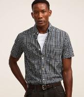 Camisa em Tricoline com Estampa Xadrez - 1