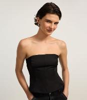 Blusa em Alfaiataria Tomara que Caia com Barra Evasê - 1