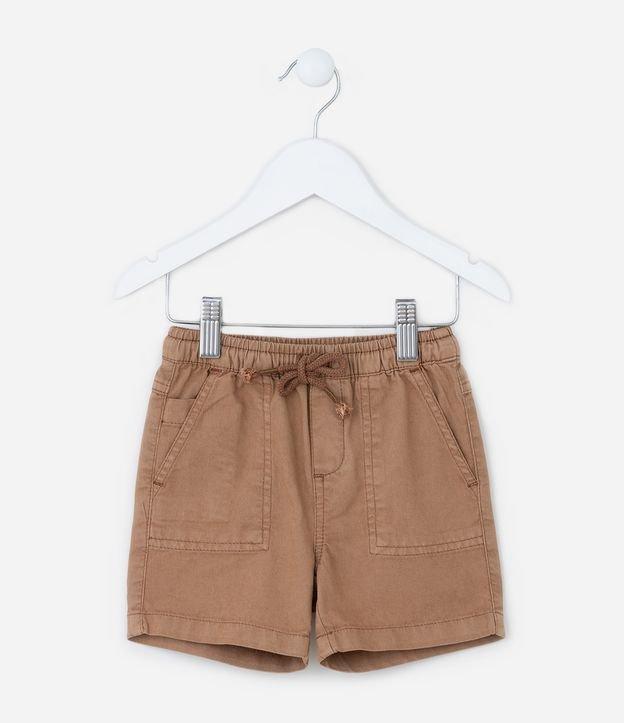 Bermuda Infantil com Bolsos e Amarração - Tam 1 a 6 Anos - 1