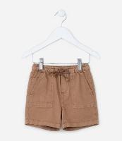 Bermuda Infantil com Bolsos e Amarração - Tam 1 a 6 Anos - 1