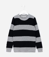Suéter Infantil Texturizado com Estampa Listrada - Tam 5 a 14 Anos - 1